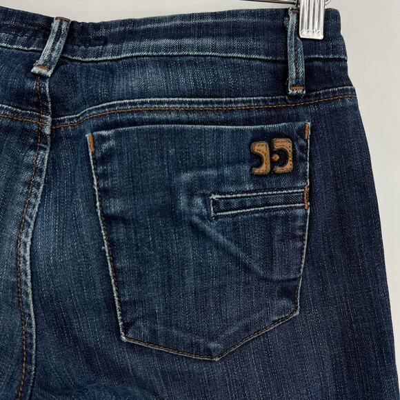 Joe's (27) (30x33) Long Socialite Bootcut Weston Blue Dark Wash Low Rise Jeans - Picture 6 of 10